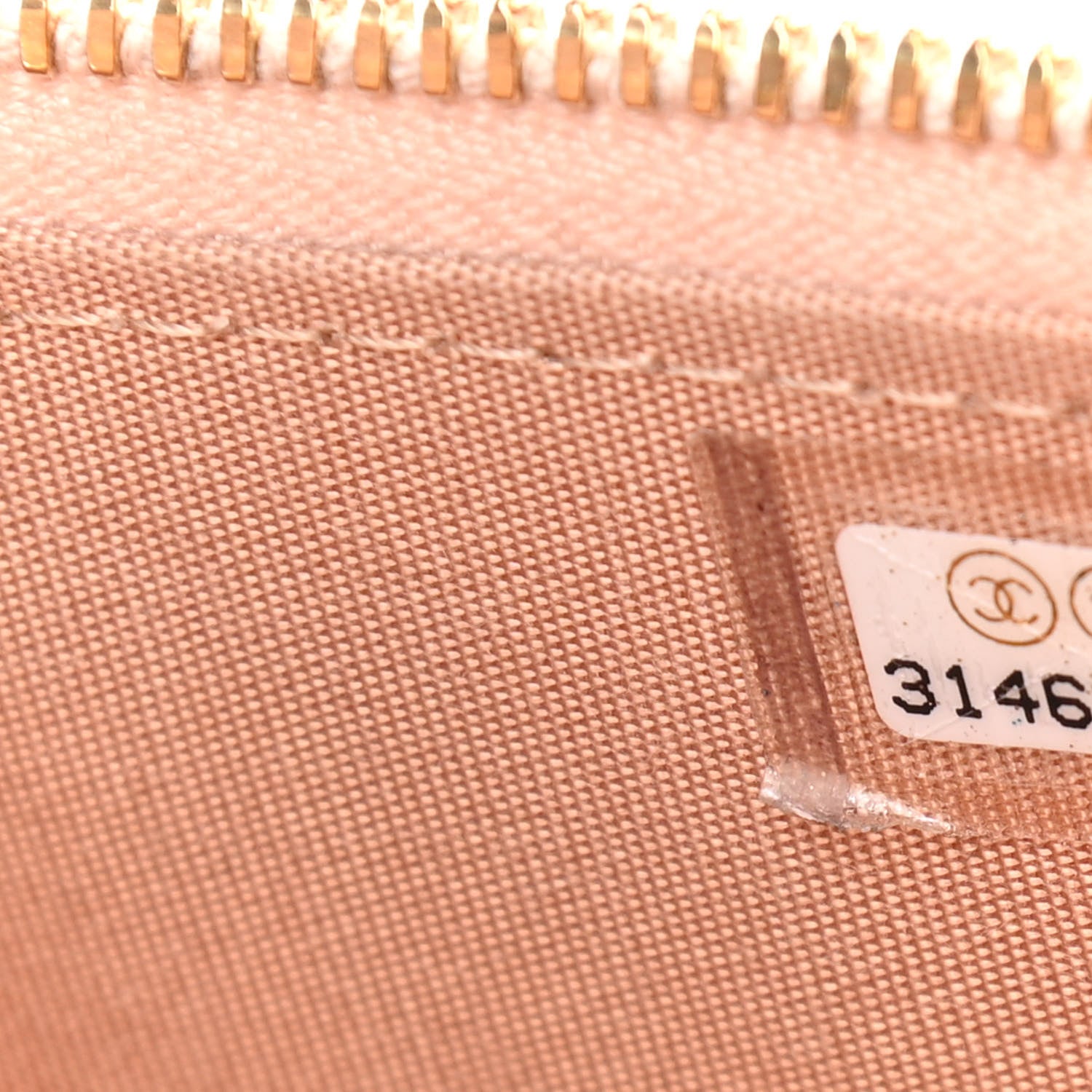 Chanel Calfskin Quilted Mini Perfect Fit Vanity Case With Chain Beige 7 of 11