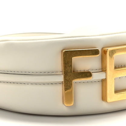 Fendi Vitello Grace Matte Mini Fendigraphy Hobo Bag White Ice 8 of 9