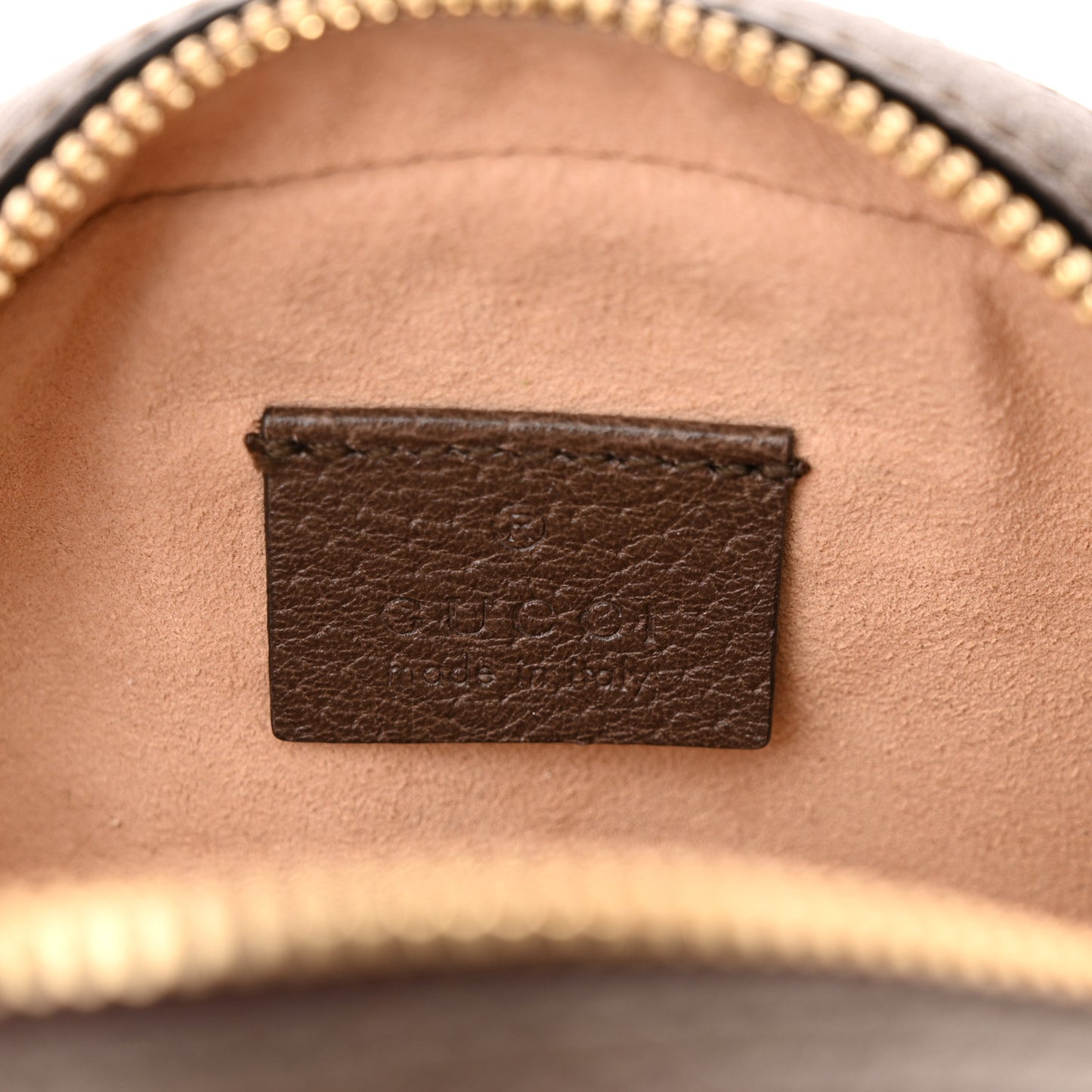 GG Supreme Monogram Web Mini Ophidia Round Shoulder Bag Brown