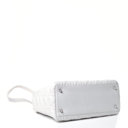 Christian Dior Lambskin Cannage Medium Lady Dior White 3 of 5