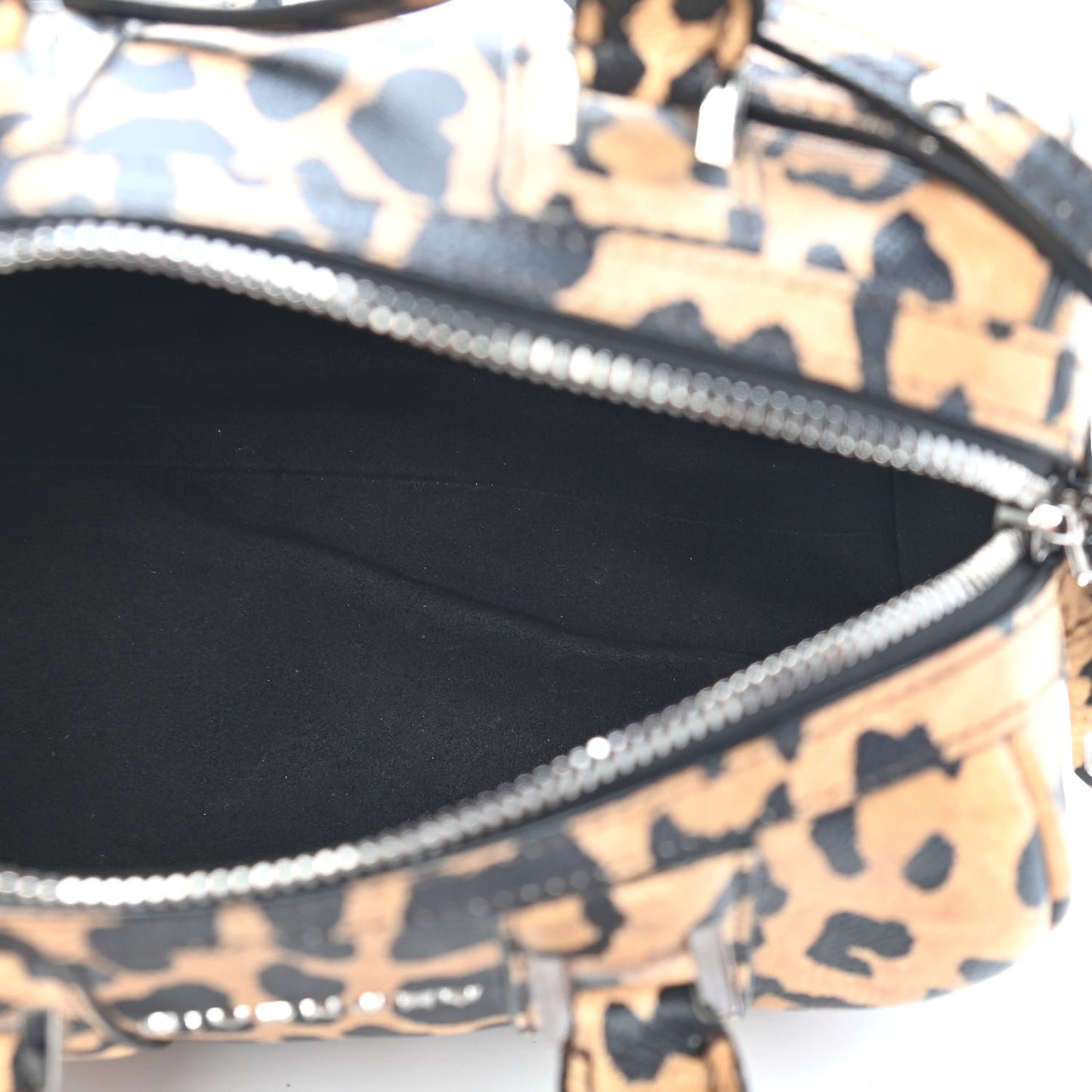 Grained Calfskin Leopard Print Micro Lucrezia