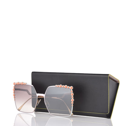 Fendi Square Dots Sunglasses FF 0259/S Gold 7 of 7