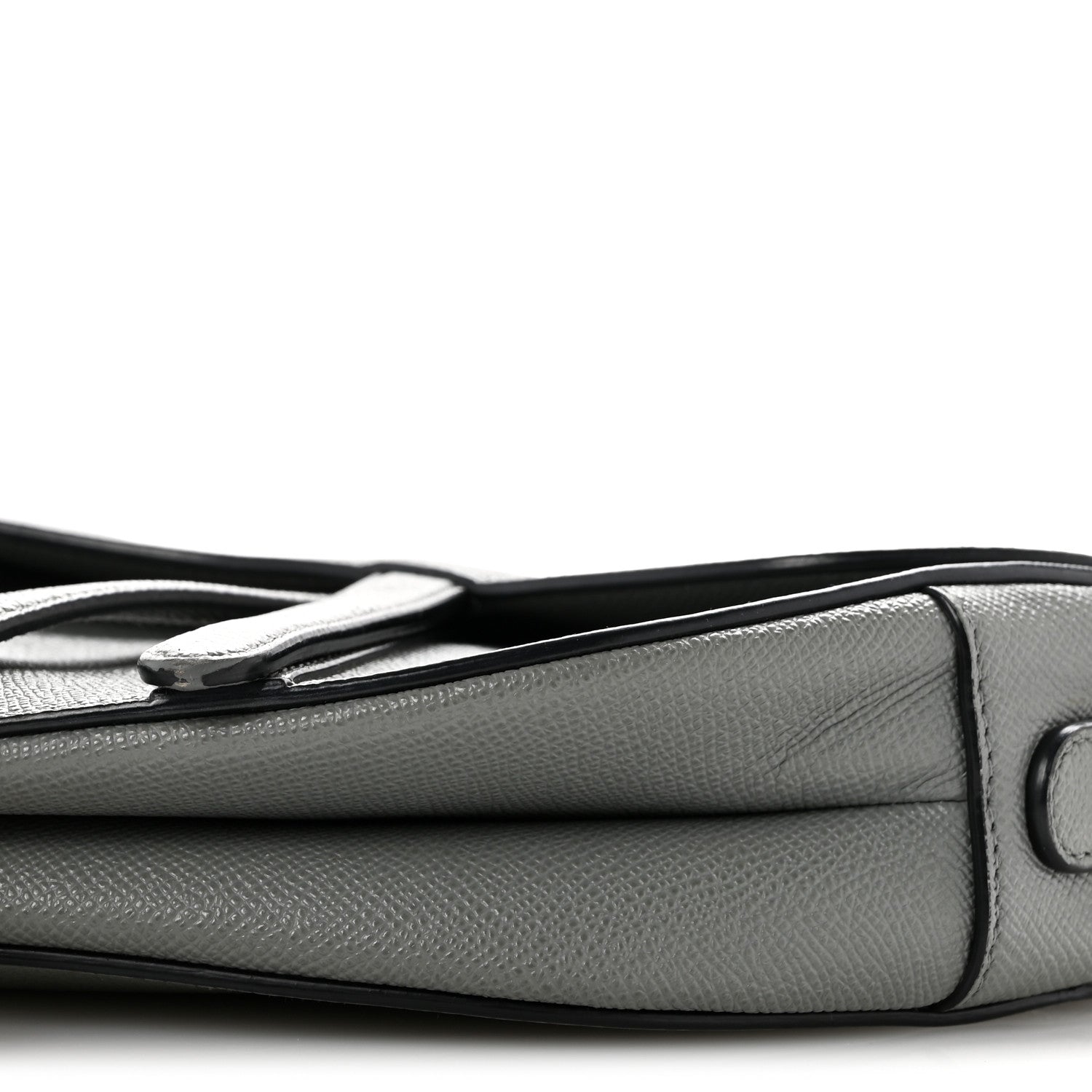 Christian Dior Grained Calfskin Saddle Bag Grey 1892422 – FASHIONPHILE