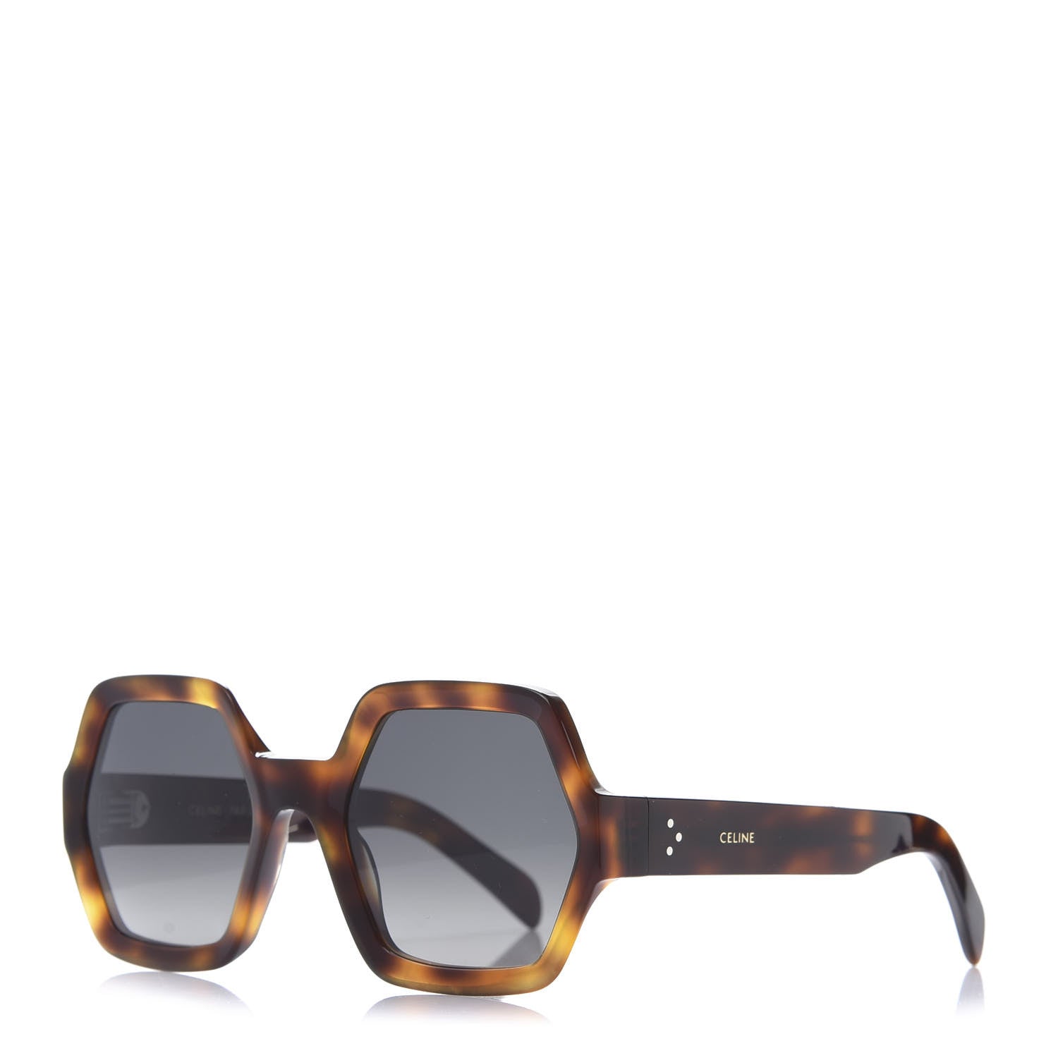 Celine Acetate Octagon Polarized Sunglasses CL401311 Blonde Havana 1 of 8