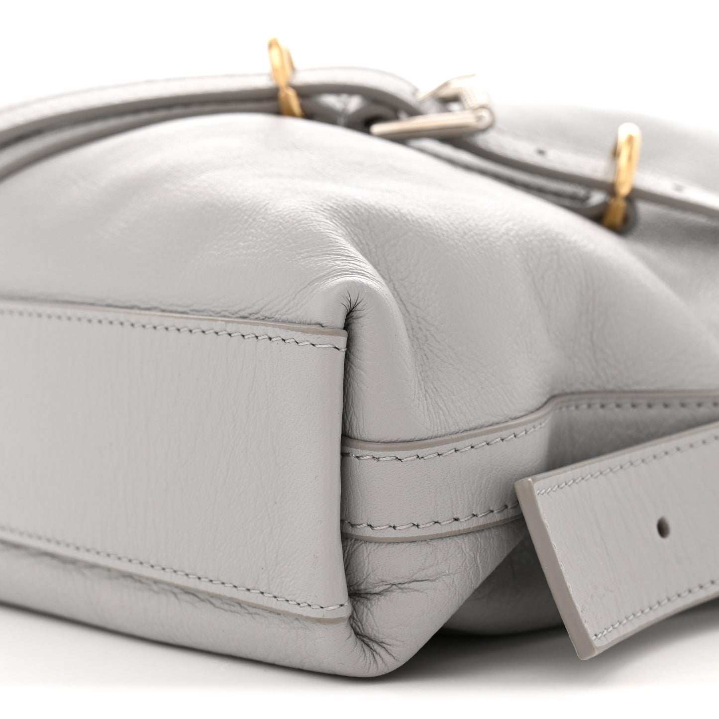 Calfskin Medium Voyou Bag Light Grey