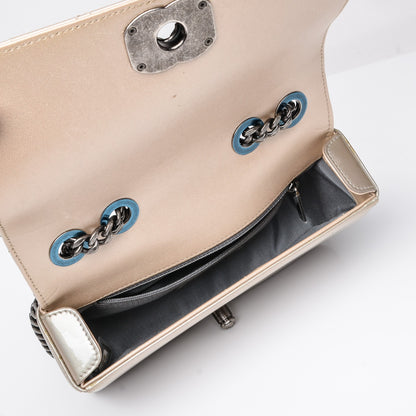 Chanel Patent Quilted Small Coco Boy Flap Light Gold 5 of 7