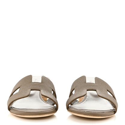 Hermes Epsom Oasis Sandals 38 Etoupe 2 of 9