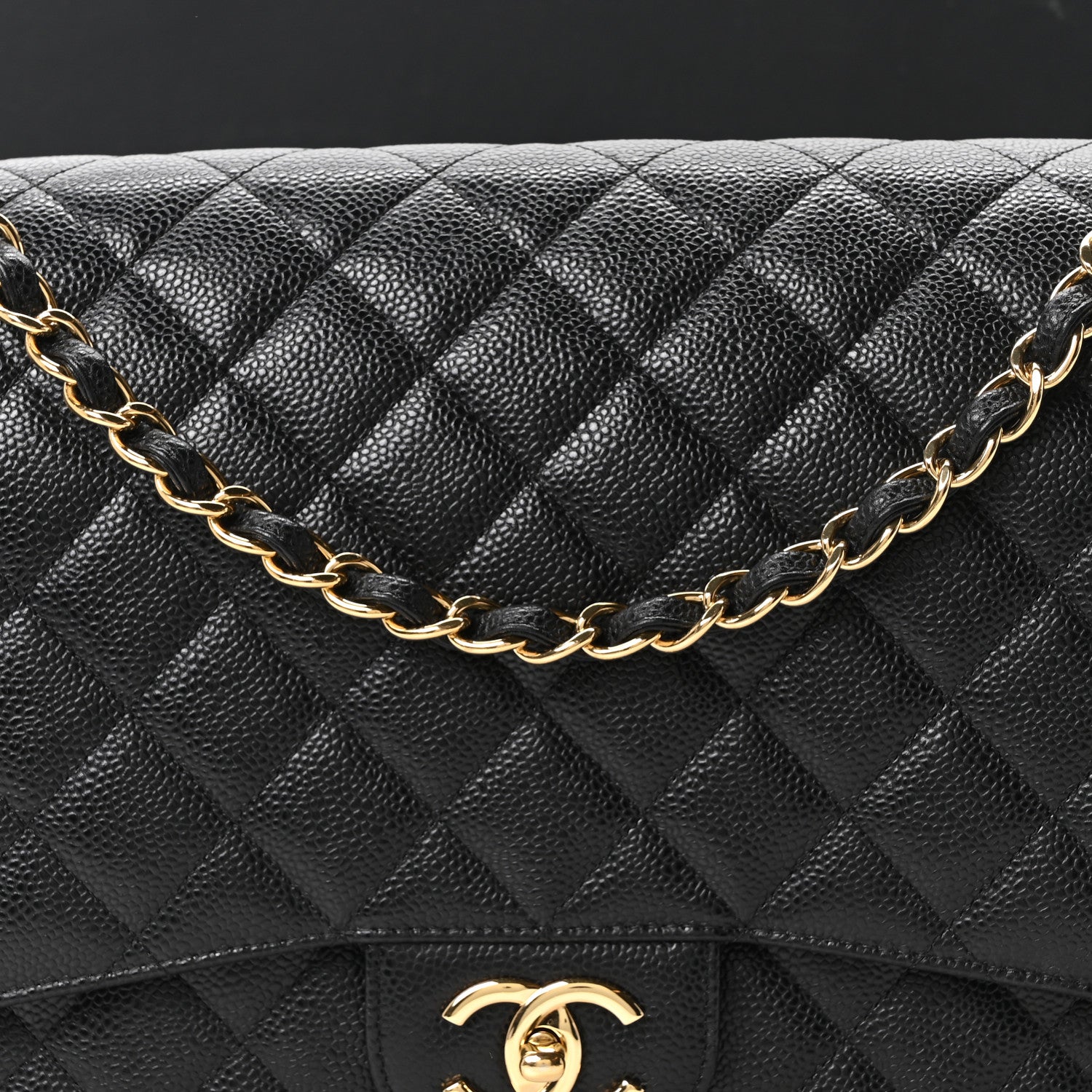 Chanel Caviar Quilted Maxi Double Flap Black 8 of 11