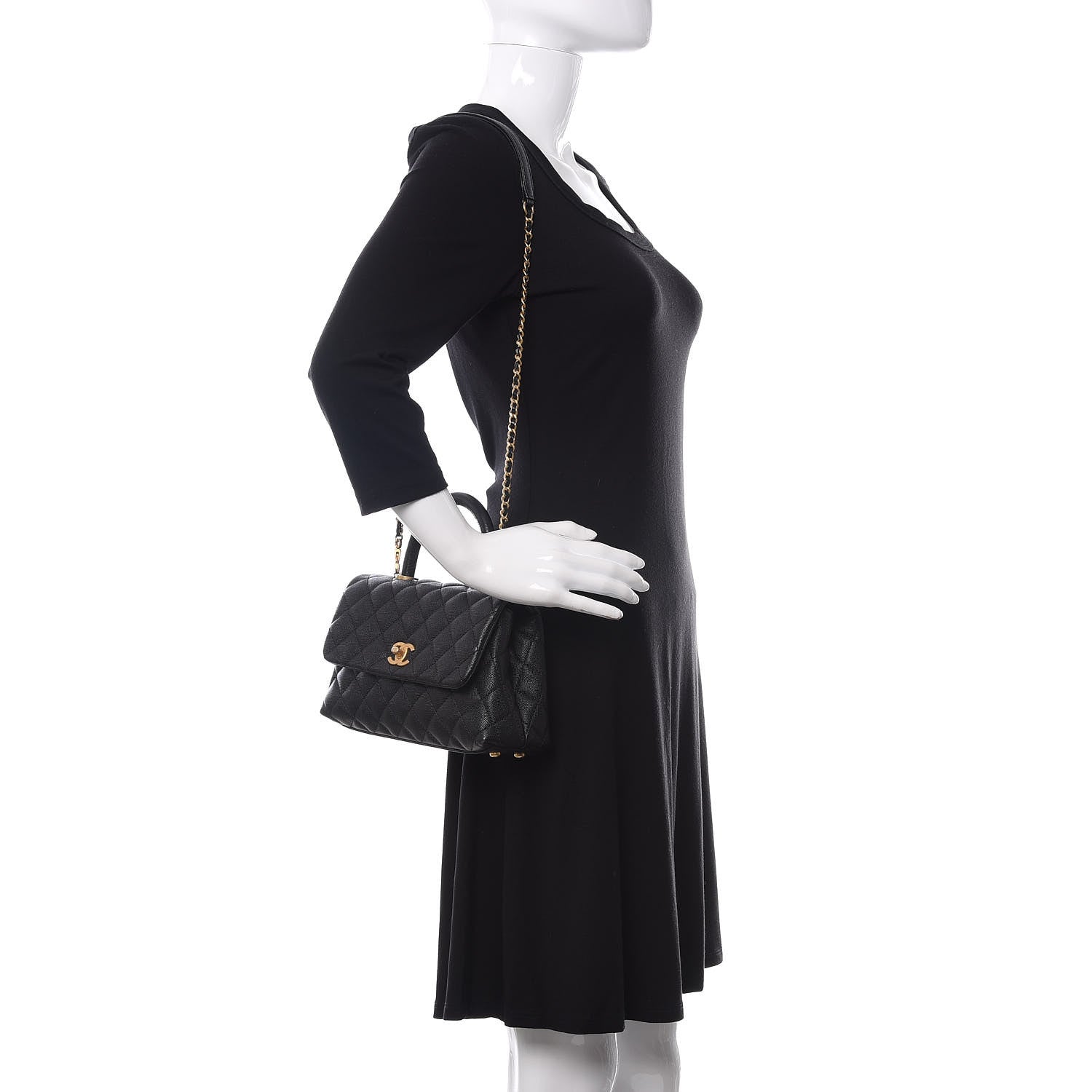 Chanel Caviar Quilted Mini Coco Handle Flap Black 2 of 10