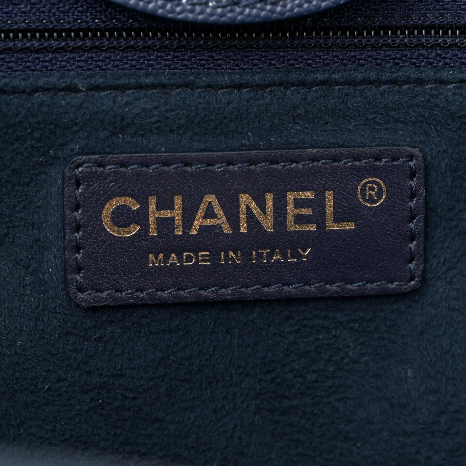 Chanel Caviar Medium Studded Deauville Tote Navy 6 of 12