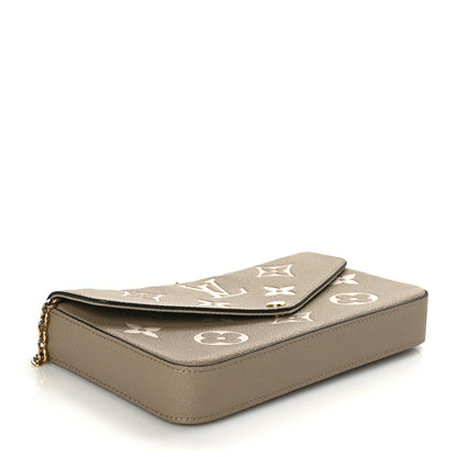 Louis Vuitton Empreinte Monogram Giant Felicie Pochette Tourterelle Creme 5 of 11