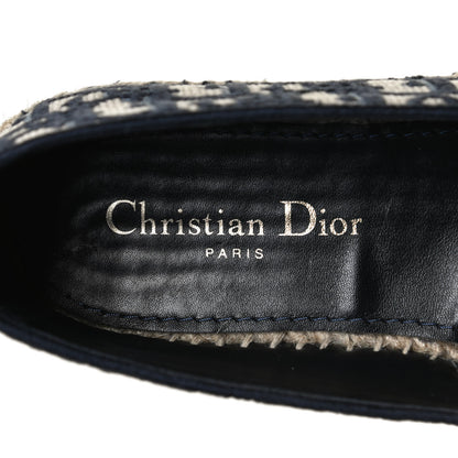 Christian Dior Oblique Embroidered Granville 15mm Espadrilles 38.5 Deep Blue 9 of 11