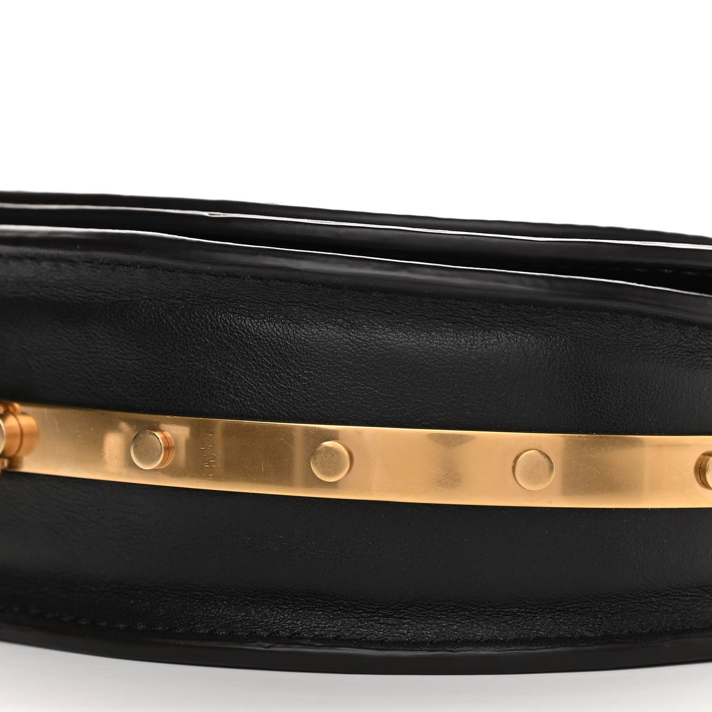 Calfskin Small Nile Bracelet Minaudiere Bag Black