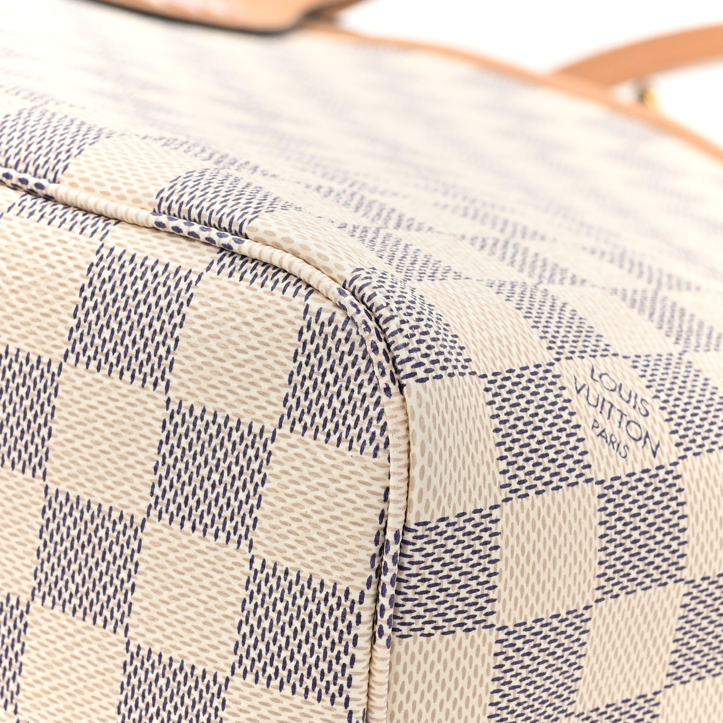 Damier Azur Braided Neverfull MM Orange