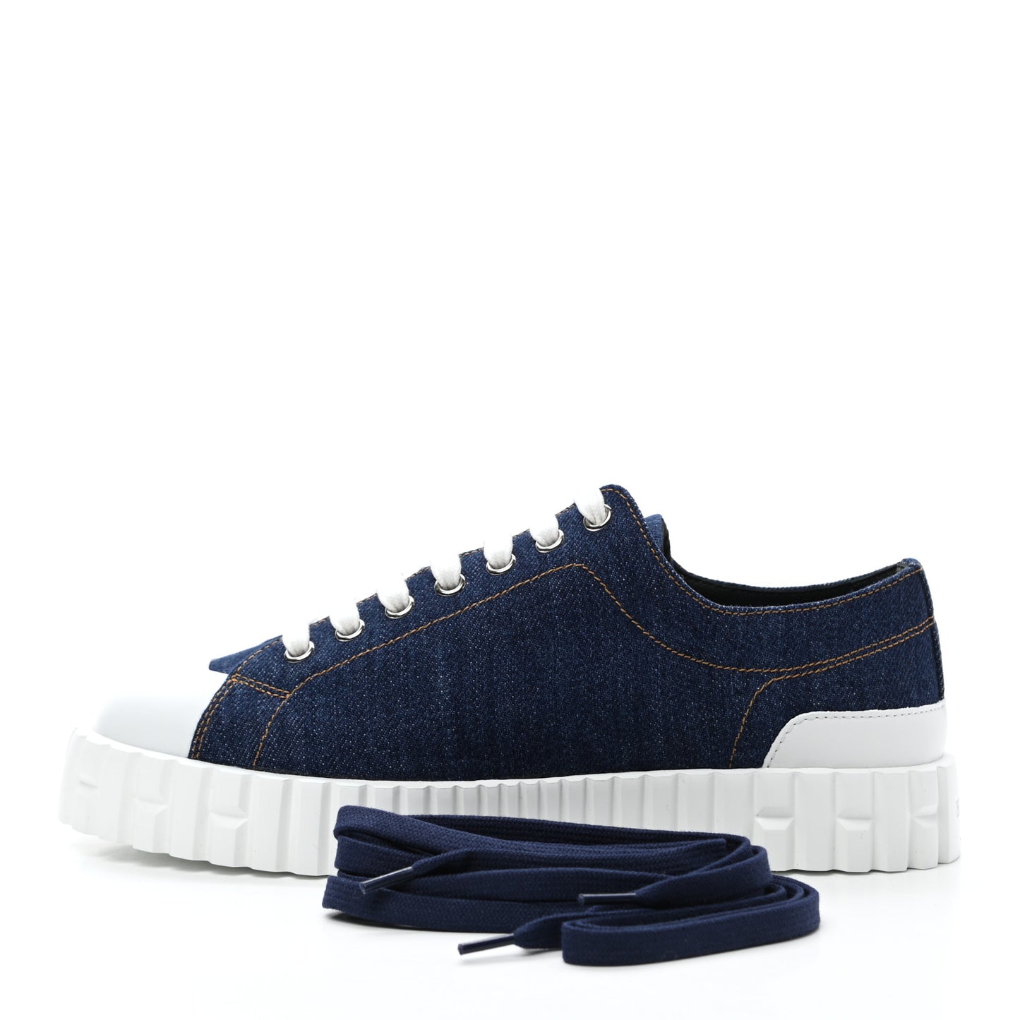 Denim Cross Sneakers 37.5 Bleu
