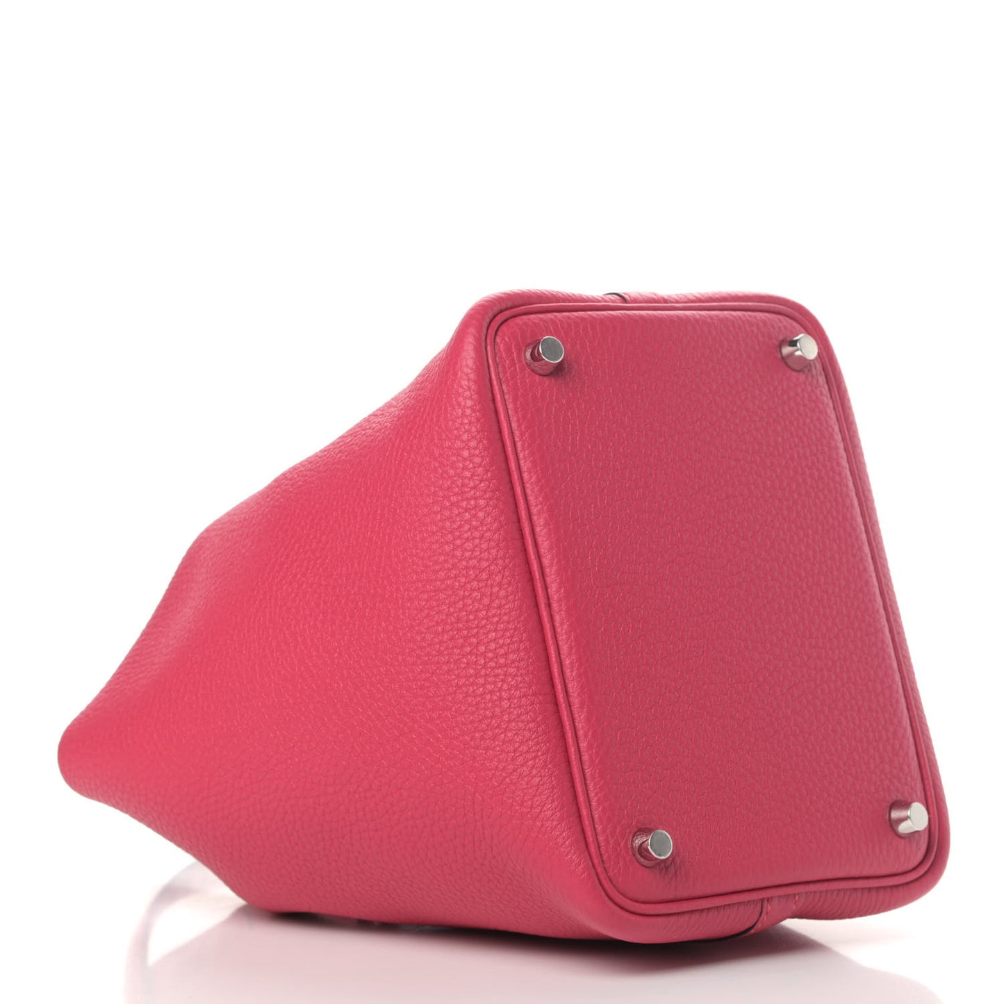 Taurillon Clemence Matte Alligator Picotin Lock Touch 18 PM Rose Mexico