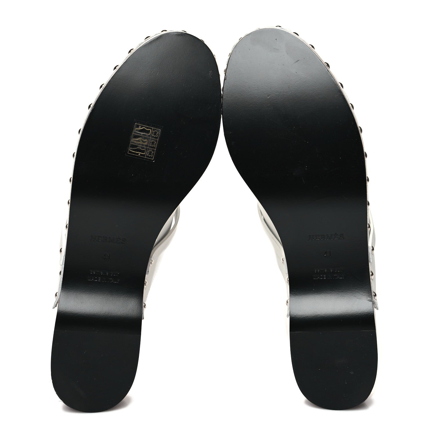 Hermes Calfskin Carlotta Mules 41 White 5 of 11