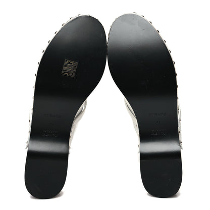 Hermes Calfskin Carlotta Mules 41 White 5 of 11
