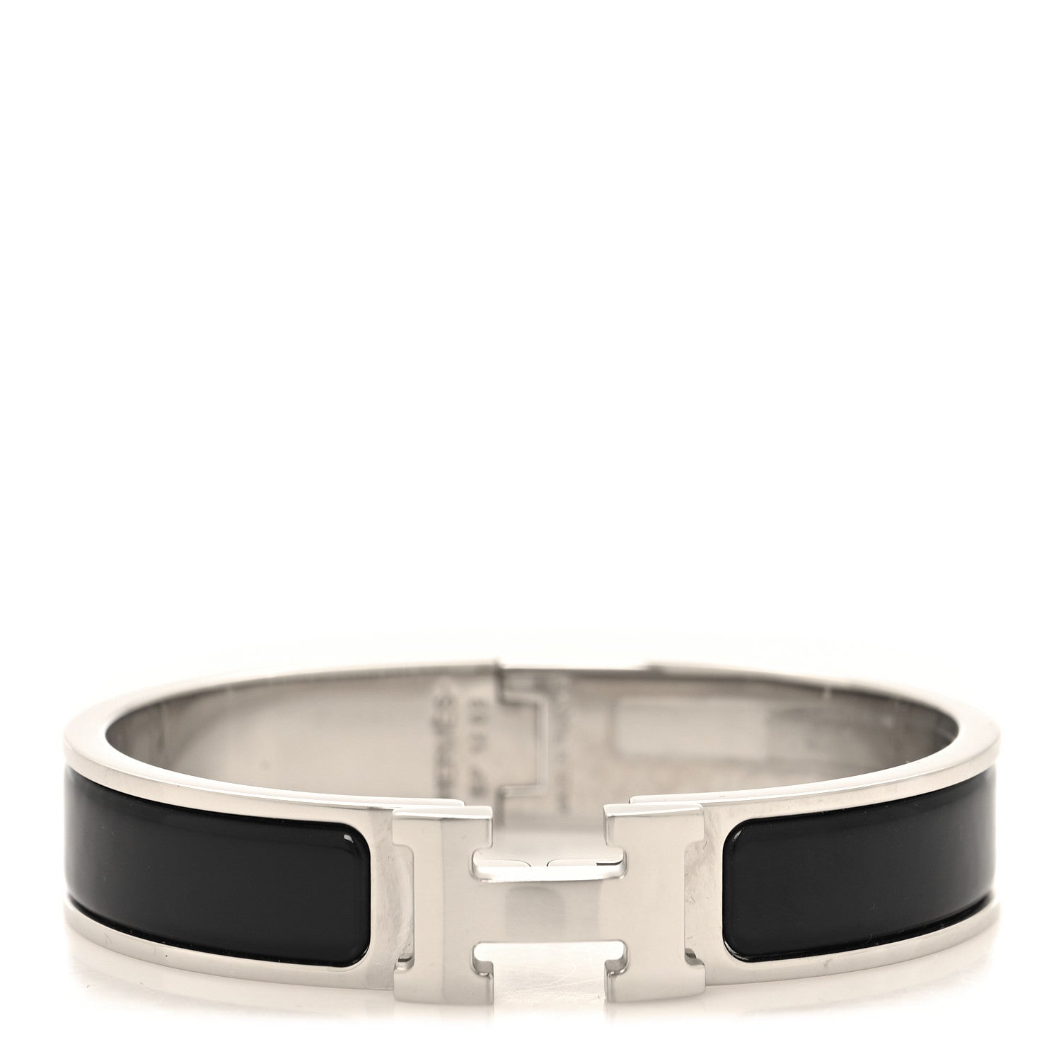 Hermes Enamel Narrow Clic Clac H Bracelet PM Black 1 of 5