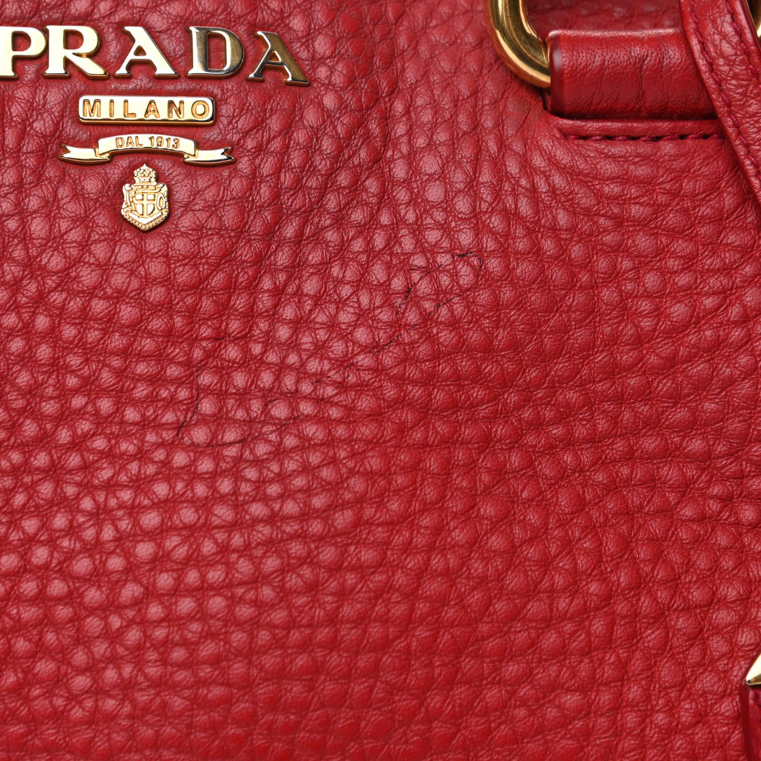Prada Vitello Daino Tote Rosso 10 of 19