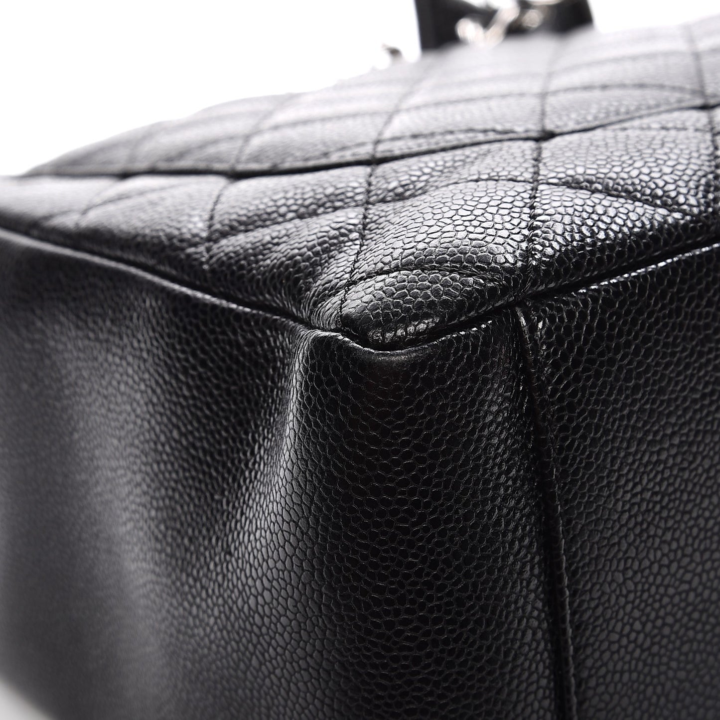 Caviar Quilted Grand Shopping Tote GST Black