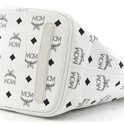 MCM Visetos Medium Liz Reversible Shopper Tote White 11 of 17