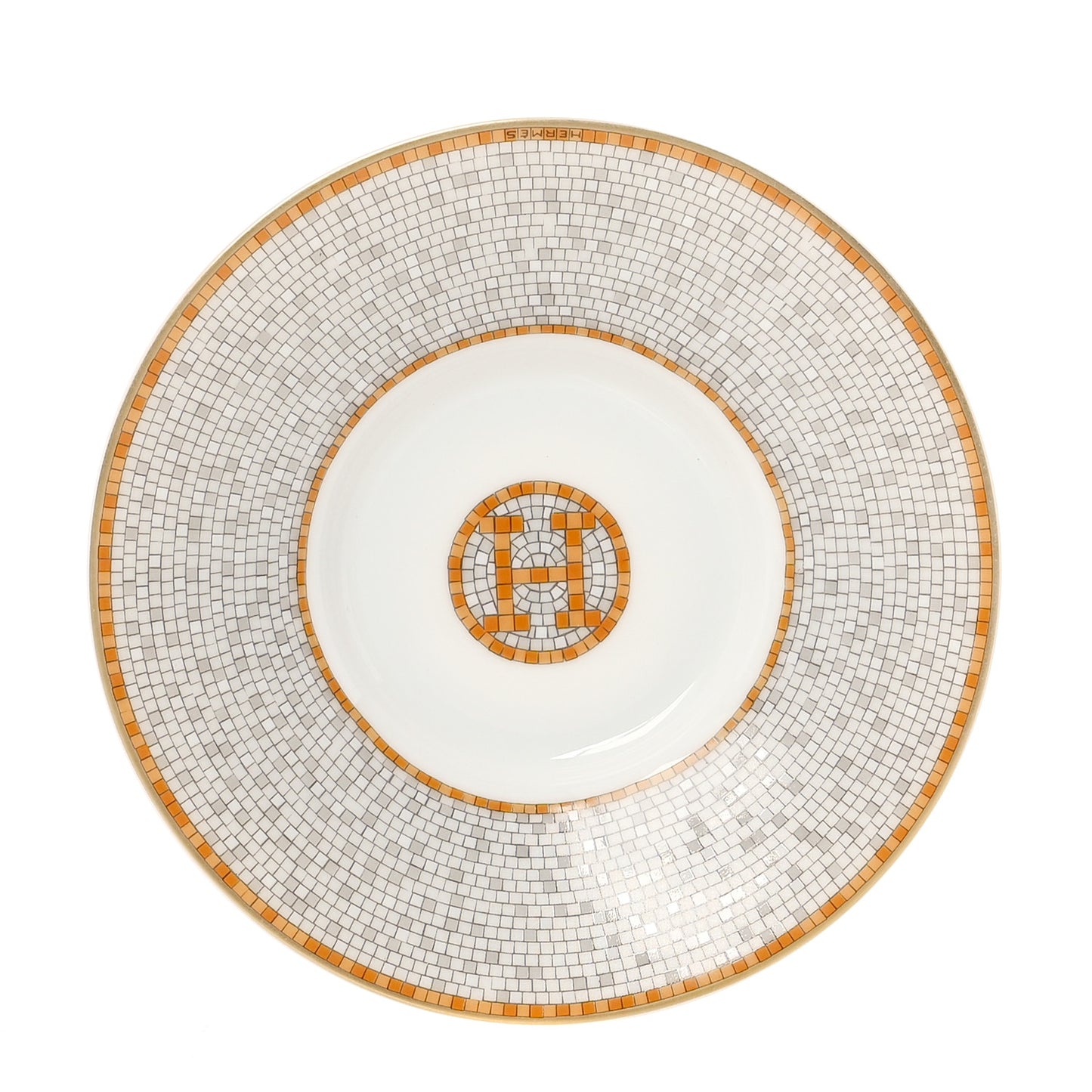 Porcelain Mosaique Au 24 Gold Coffee Cup and Saucer Set of 2