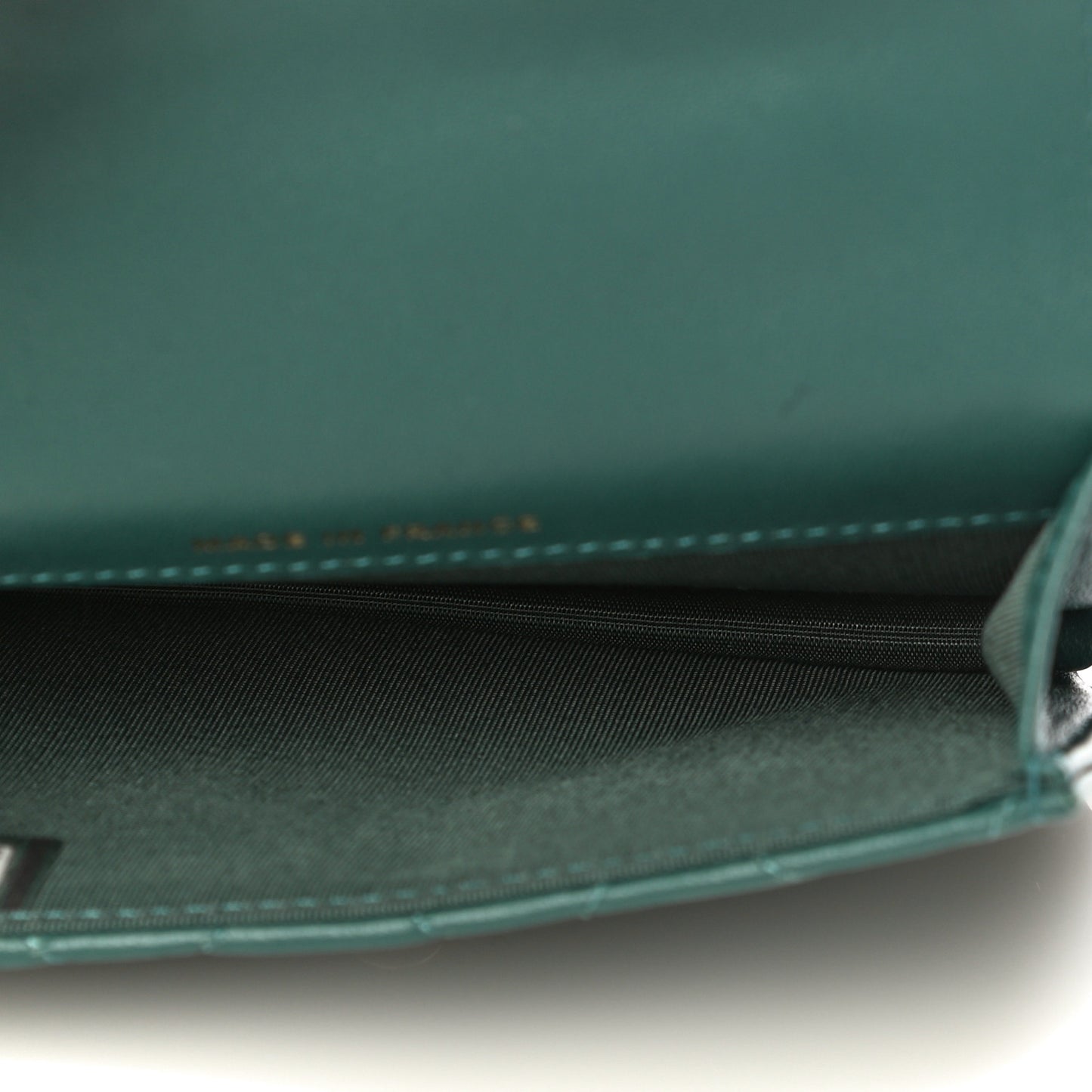 Lambskin Quilted Top Handle Flap Coin Purse With Chain Green