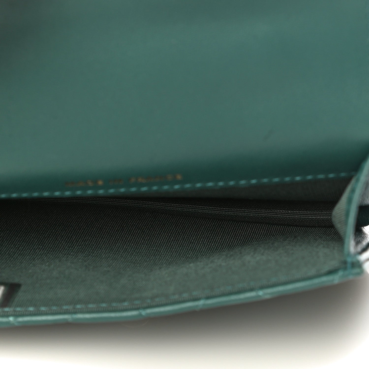 Chanel Lambskin Quilted Top Handle Flap Coin Purse With Chain Green 5 of 11