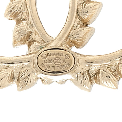 Chanel Strass Crystal Dazzling Wheat CC Earrings Gold 4 of 4