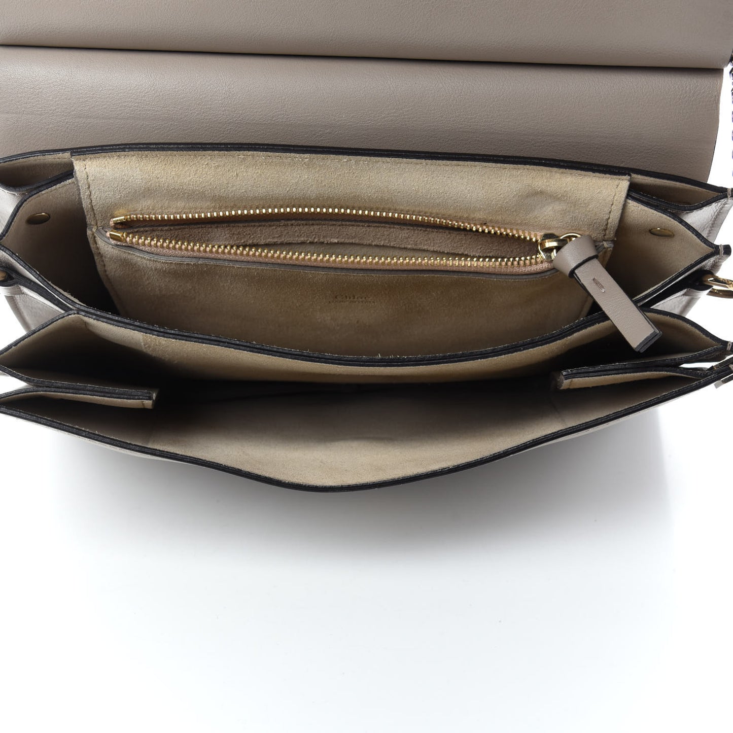 Calfskin Suede Medium Faye Shoulder Bag Motty Grey