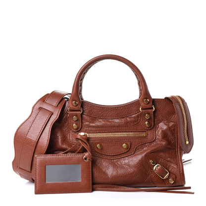 Balenciaga Agneau Classic Gold Hardware Mini City Marron Cognac 1 of 9