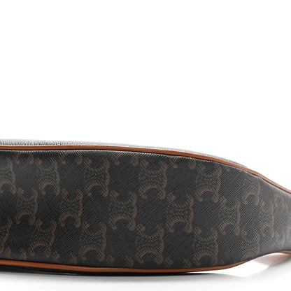 Celine Triomphe Canvas Calfskin Ava Shoulder Bag Tan 10 of 10