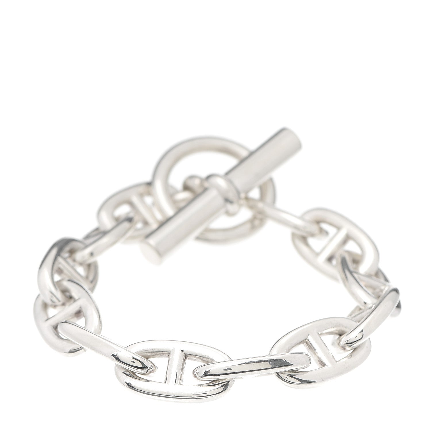 Hermes Sterling Silver GM Chaine D'Ancre Bracelet 1 of 5