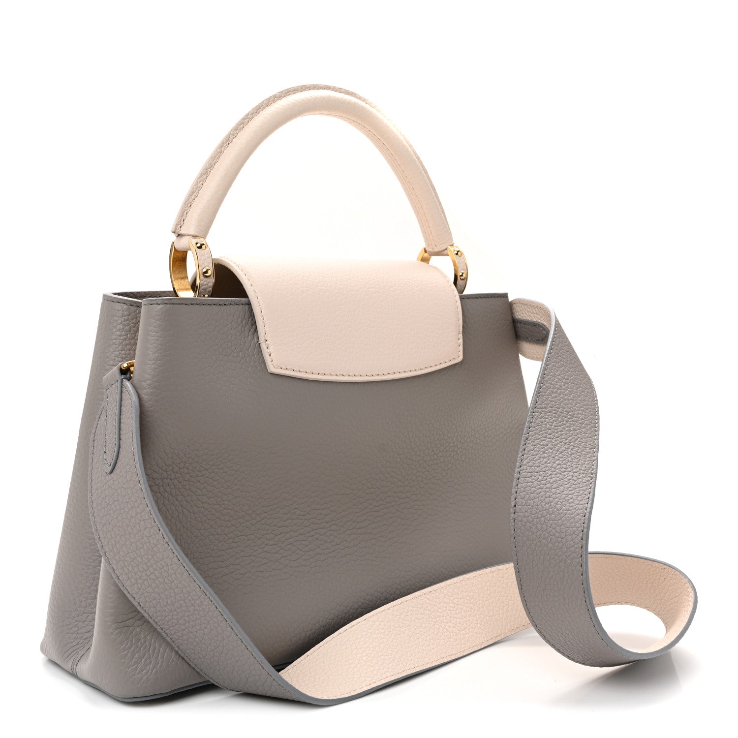 Louis Vuitton Taurillon Capucines MM Steeple Gray 3 of 9