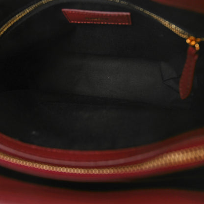 Burberry Grainy Calfskin House Check Medium Banner Tote Mahogany Red 5 of 8