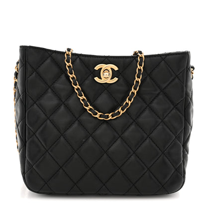 Chanel Lambskin Quilted Small Pearl Crush Hobo Black 1 of 14