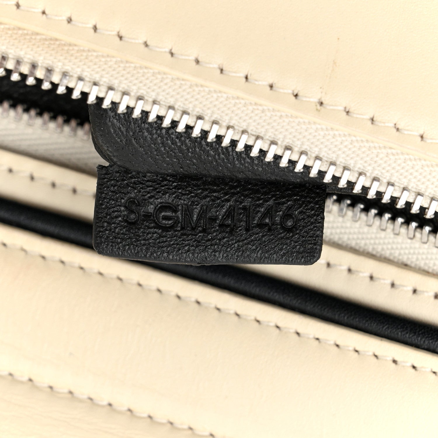 Celine Smooth Calfskin Small Trapeze White Black 7 of 12