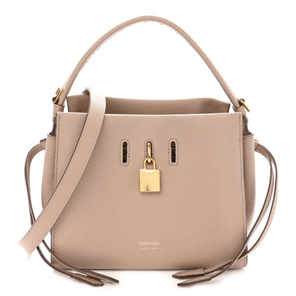 Tom Ford Grained Calfskin Small Padlock Top Handle Beige 1 of 8