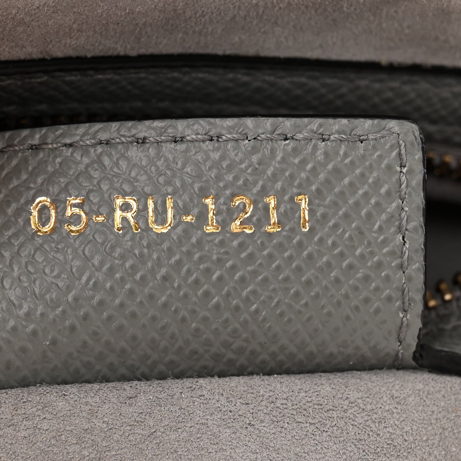 Christian Dior Grained Calfskin Saddle Bag Grey Stone 7 of 10