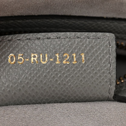 Christian Dior Grained Calfskin Saddle Bag Grey Stone 7 of 10