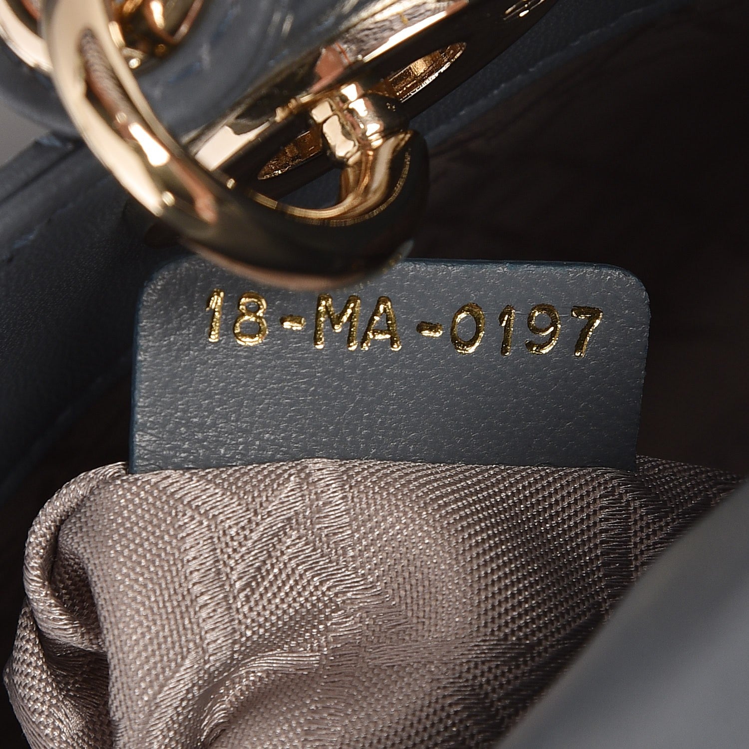 Christian Dior Lambskin Cannage Mini Lady Dior Blue 5 of 6