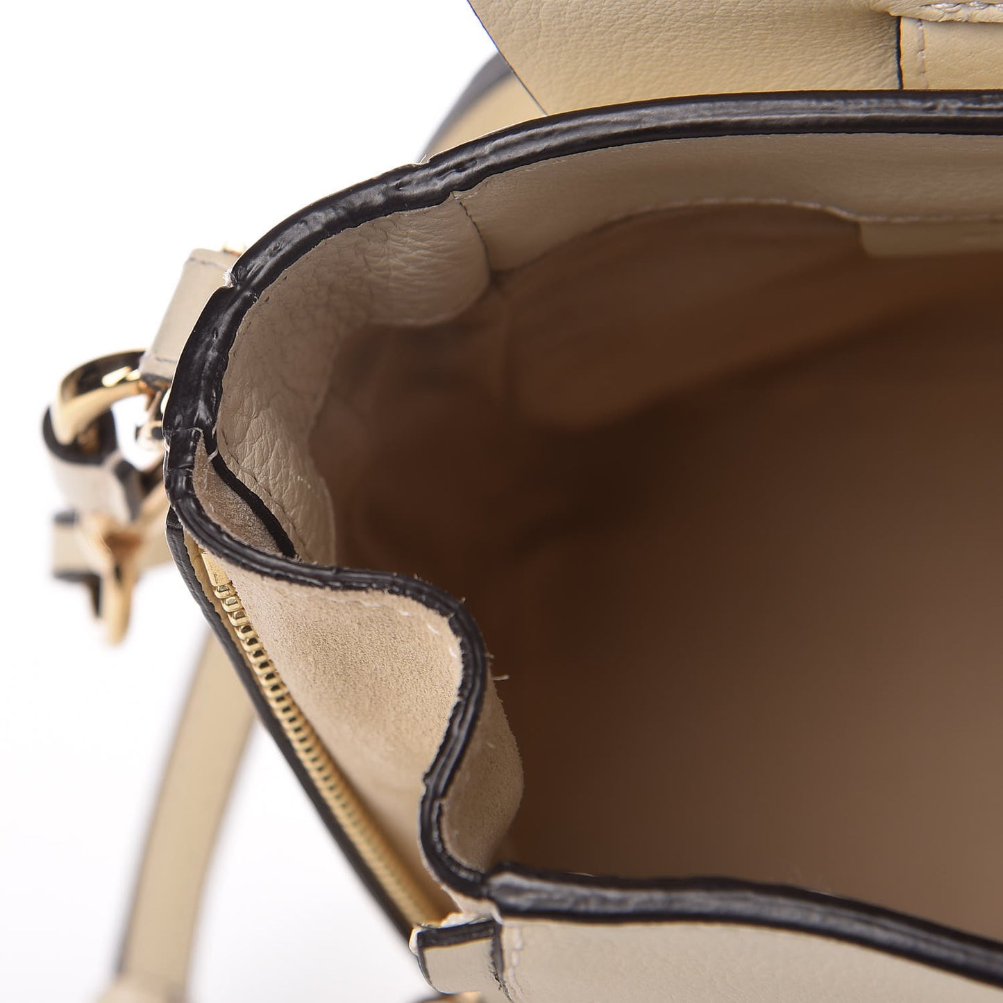 Suede Calfskin Mini Faye Backpack Off White
