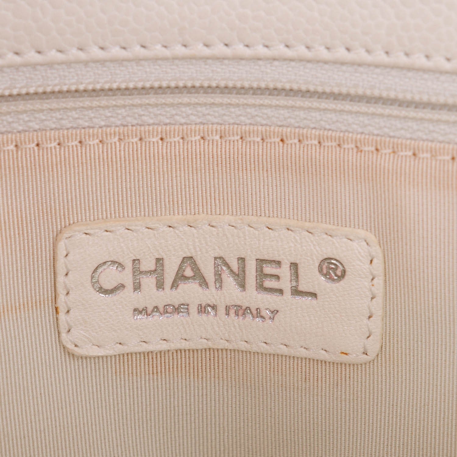 Chanel Caviar Quilted Grand Shopping Tote GST White 6 of 8