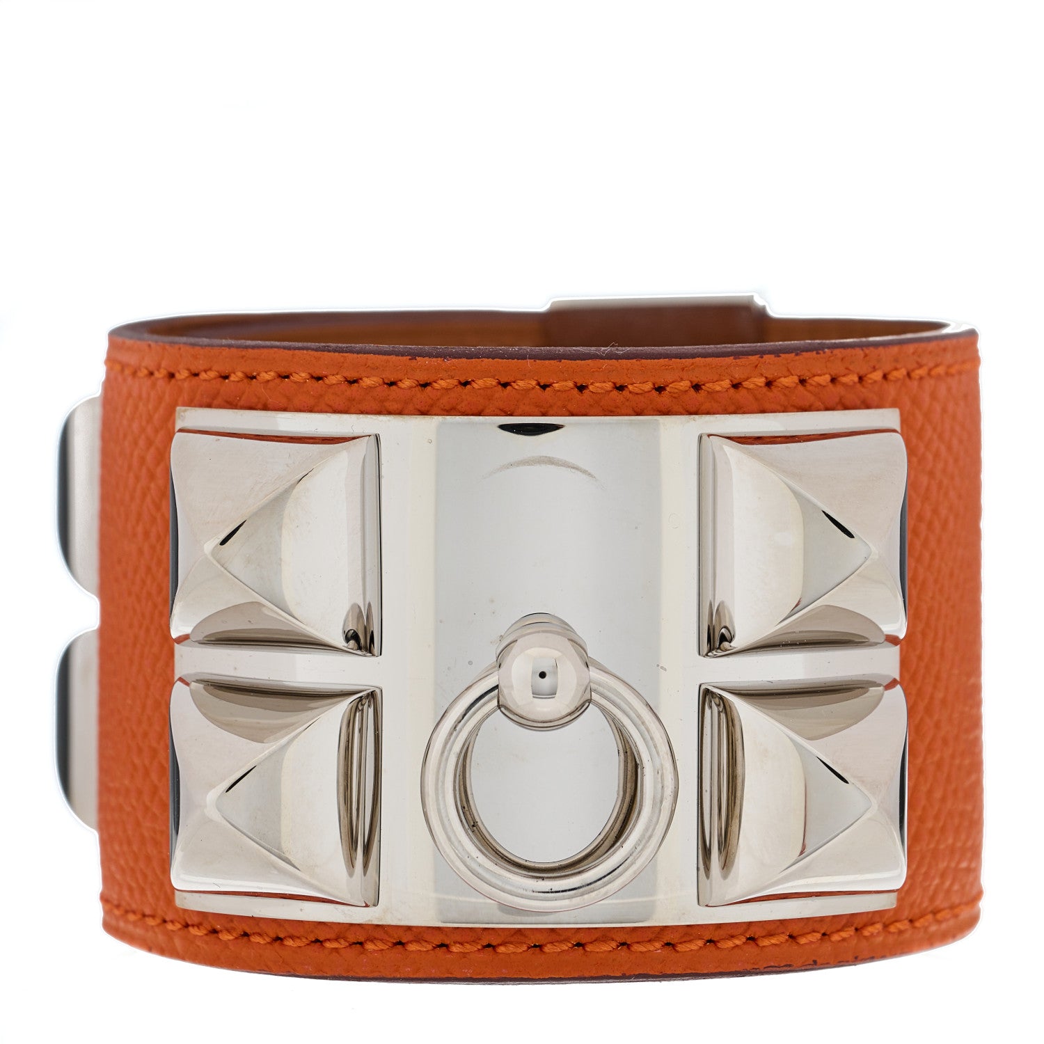 Hermes Epsom Collier de Chien CDC Bracelet S Orange 2 of 7