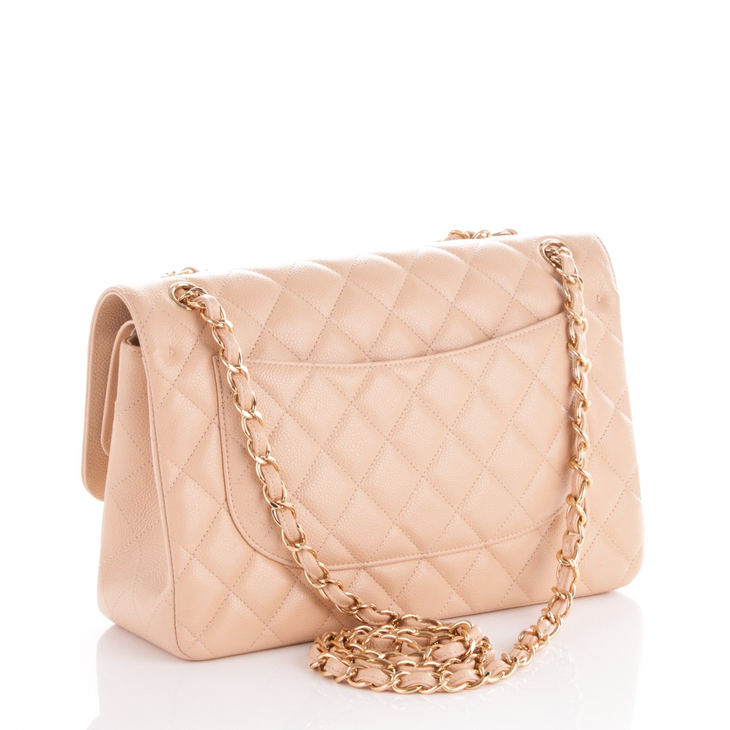 Chanel Caviar Quilted Jumbo Double Flap Beige Clair 4 of 9