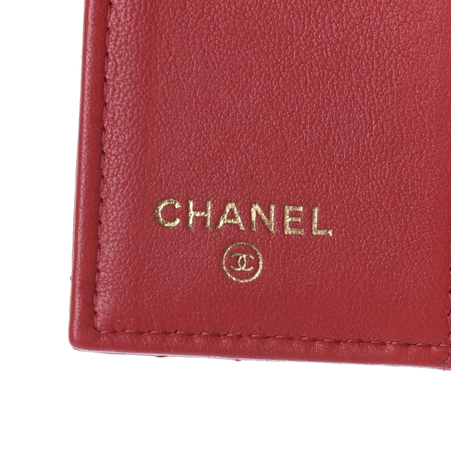 Lambskin Quilted Small 19 Flap Wallet Red