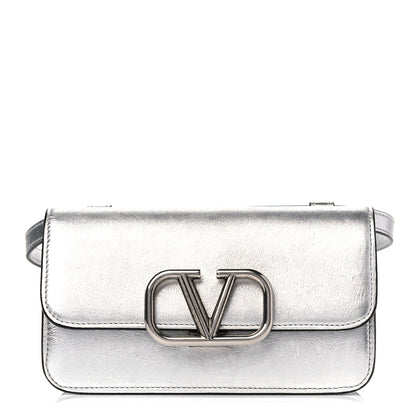 Valentino Garavani Metallic Calfskin VSling Belt Bag Silver 1 of 14