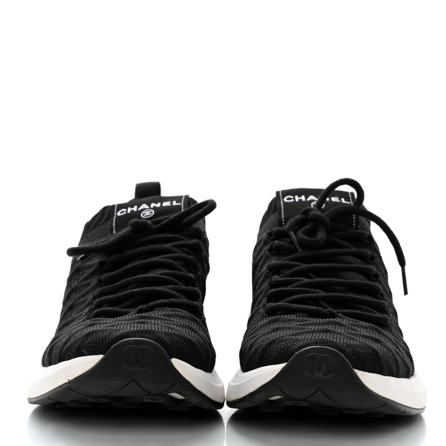 Fabric Logo Sneakers 38 Black