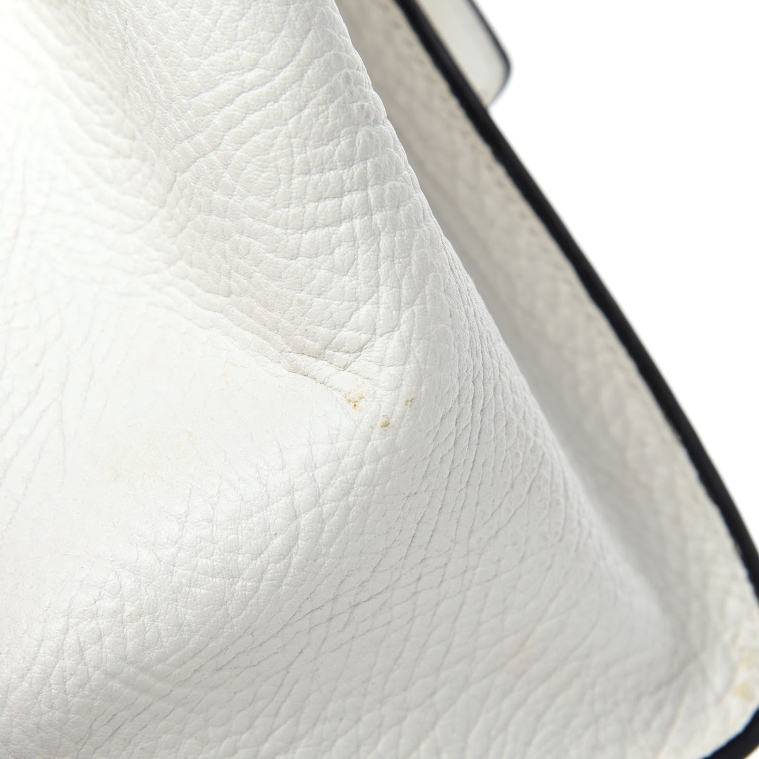 Celine Elephant Calfskin Bi-Color Small Tie Knot Tote White Black 10 of 22